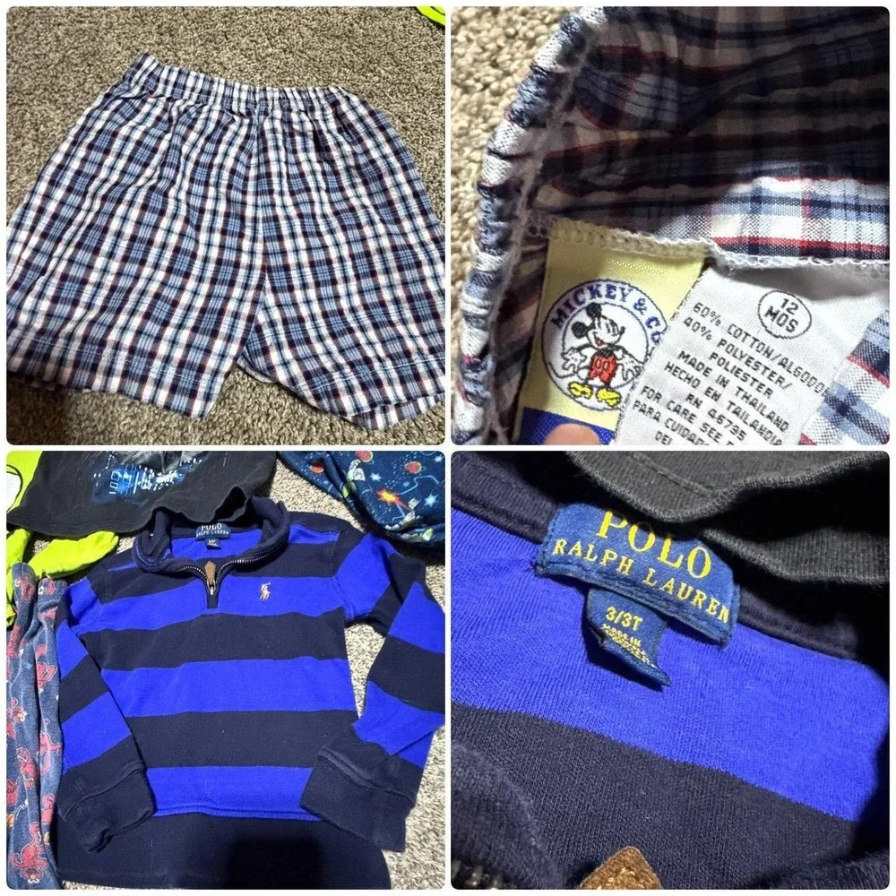 Boys Clothes Lot Mixed Disney Pixar Marvel Polo Transformers Character 10pc